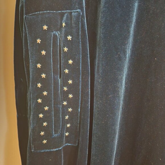 Nicoletta Carlone 1930s Style Blue Velvet Hooded Stars Dress - NWOT - Picture 6 of 9